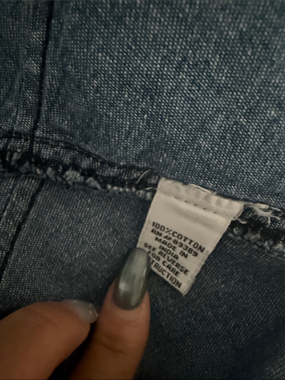 Studio West Blue Denim A-Line Patchwork Skirt - Picture 6 of 8